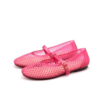 Berrybenka Sepatu Flatshoes Wanita Sofia Mashea Mesh Mary Jane Jelly