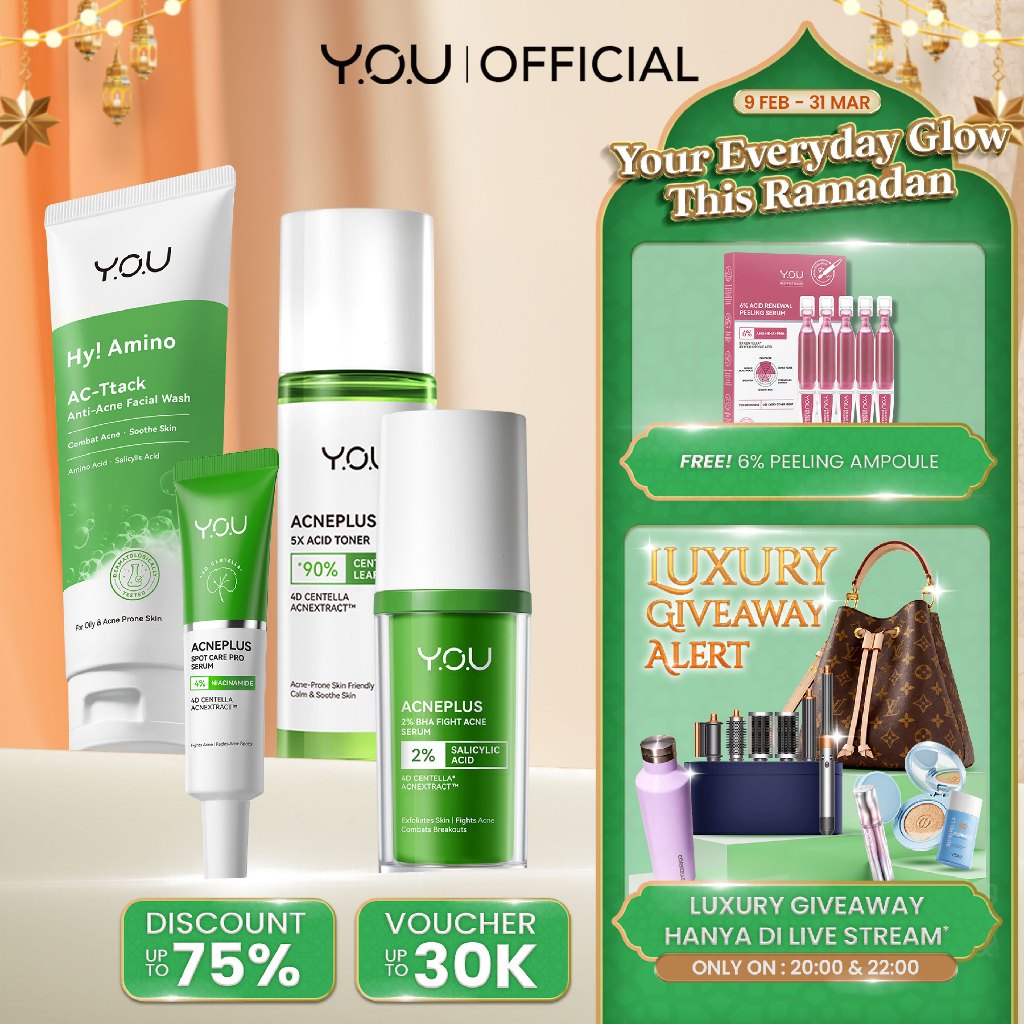 Jual YOU Acneplus 4in1 Bundle Exfoliating Toner, Acne Spot, Serum, Hy ...