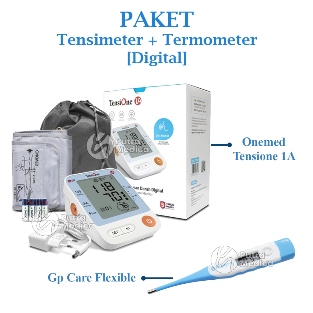 Jual PACKAGE DEALS Onemed Tensimeter Digital & Termometer Digital ...