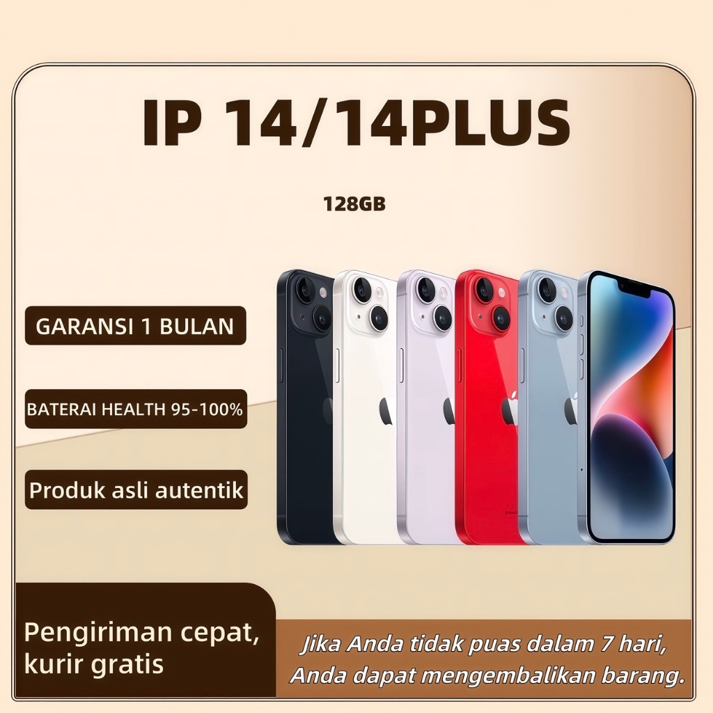 Jual IP 14&14 PLUS 128GB 100% Original Fullset Mulus Fungsi normal 100% ...