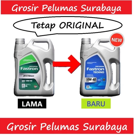 Original Oli mesin Pertamina Fastron techno 10w/40 10w-40 10W40 GALON 4 liter 4ltr Fastron techno 10W 40 asli