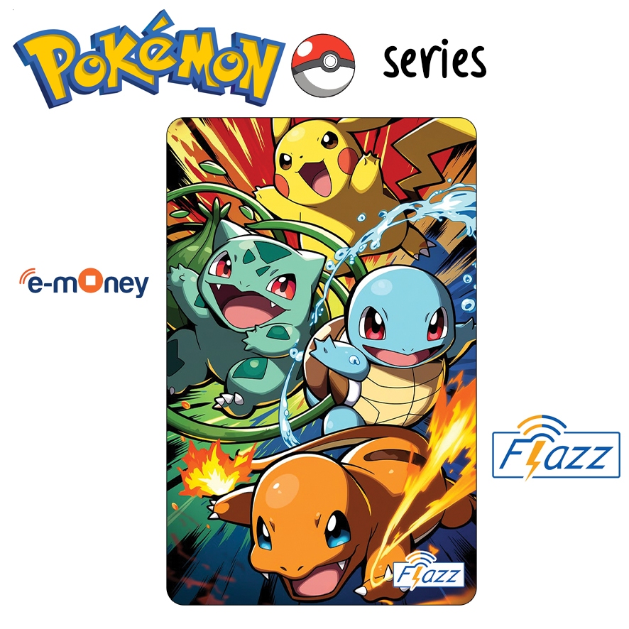 Jual Kartu Emoney Flazz Pokemon Support NFC Busway Transjakarta Etoll ...