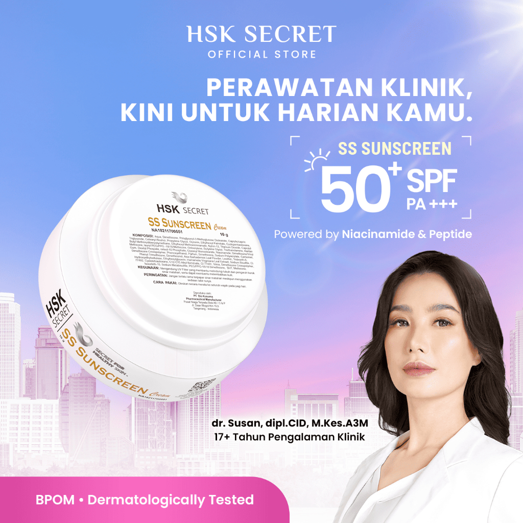 Jual HSK Secret SS Sunscreen SPF 50 PA+++ | Melindungi Kulit dari Sinar ...