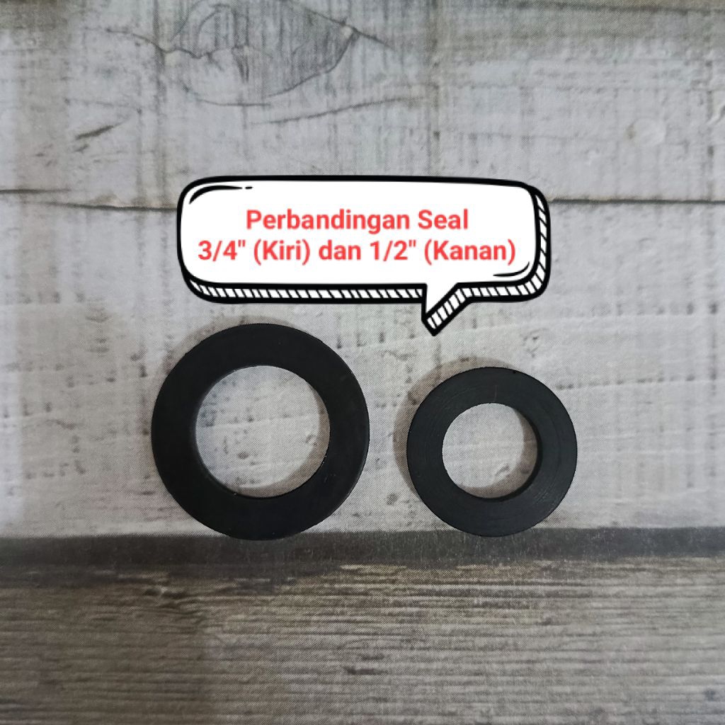 Jual Seal Pipih Hitam Rubber Seal Gasket Karet Ring untuk sambungan 3/4 ...