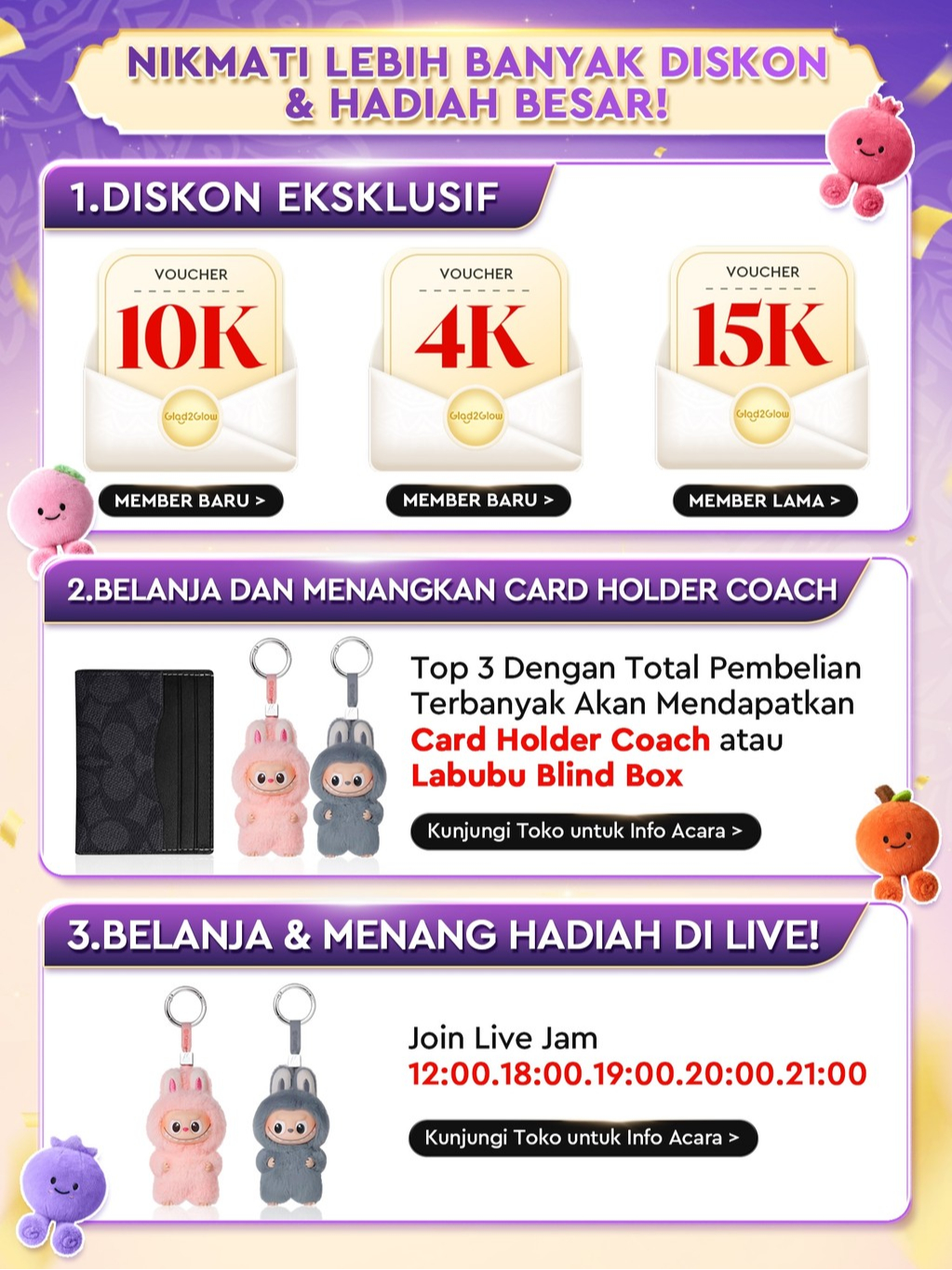 Glad2glow Cerah Glowing Bundle 4in1-brightening Moisturizer+serum+cleanser+toner - foto 2