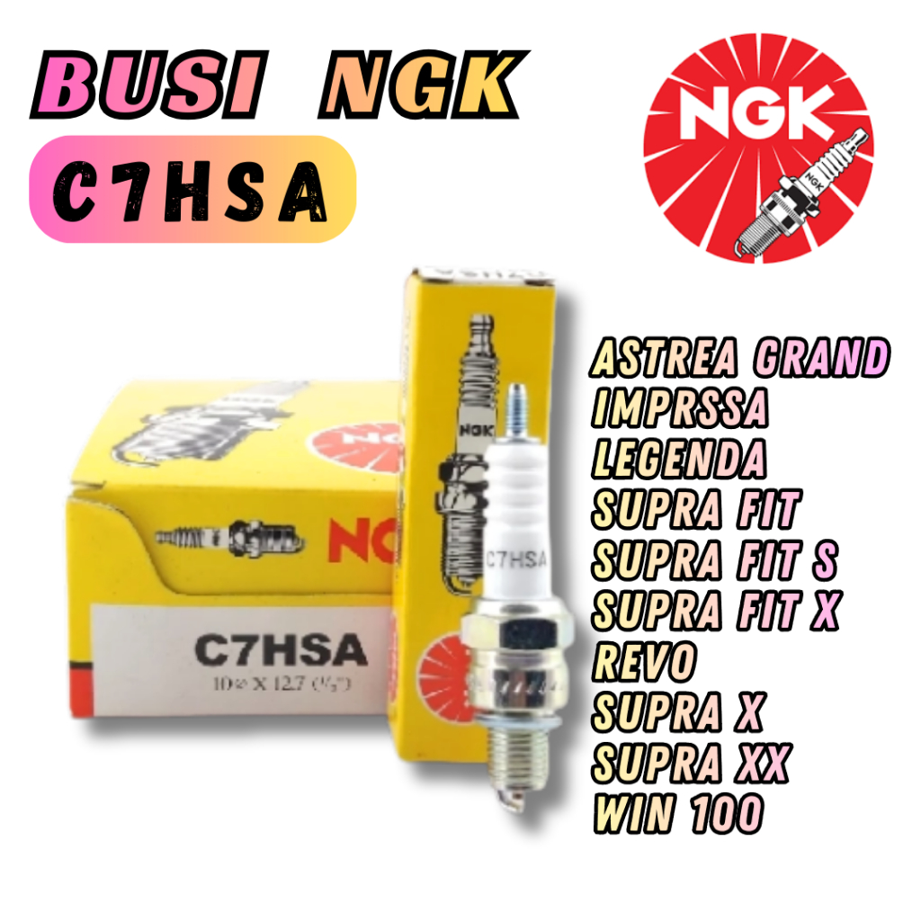Jual Busi Pendek NGK C7HSA Busi Motor Honda Yamaha Suzuki Supra Grand ...