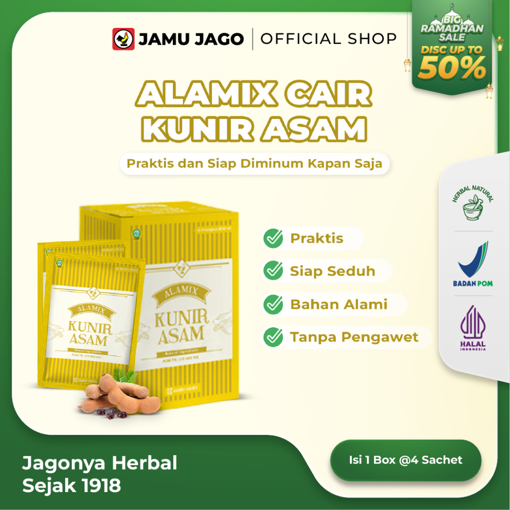 Jual Alamix Kunir Asam/Kunyit Asam Cair Minuman Herbal Praktis dan Siap ...