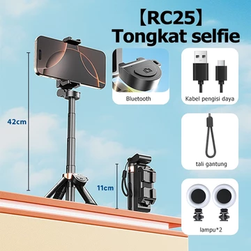 Tongsis Selfie Tripod 3 In 1 Extendable Grip Tripod Mini Selfie Stick Tongsis Tripod Bluetooth