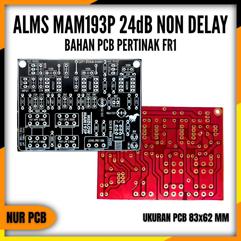 Jual PCB ALMS MAM193P 24dB Mono Filter Subwoofer Midlow Sublow ...