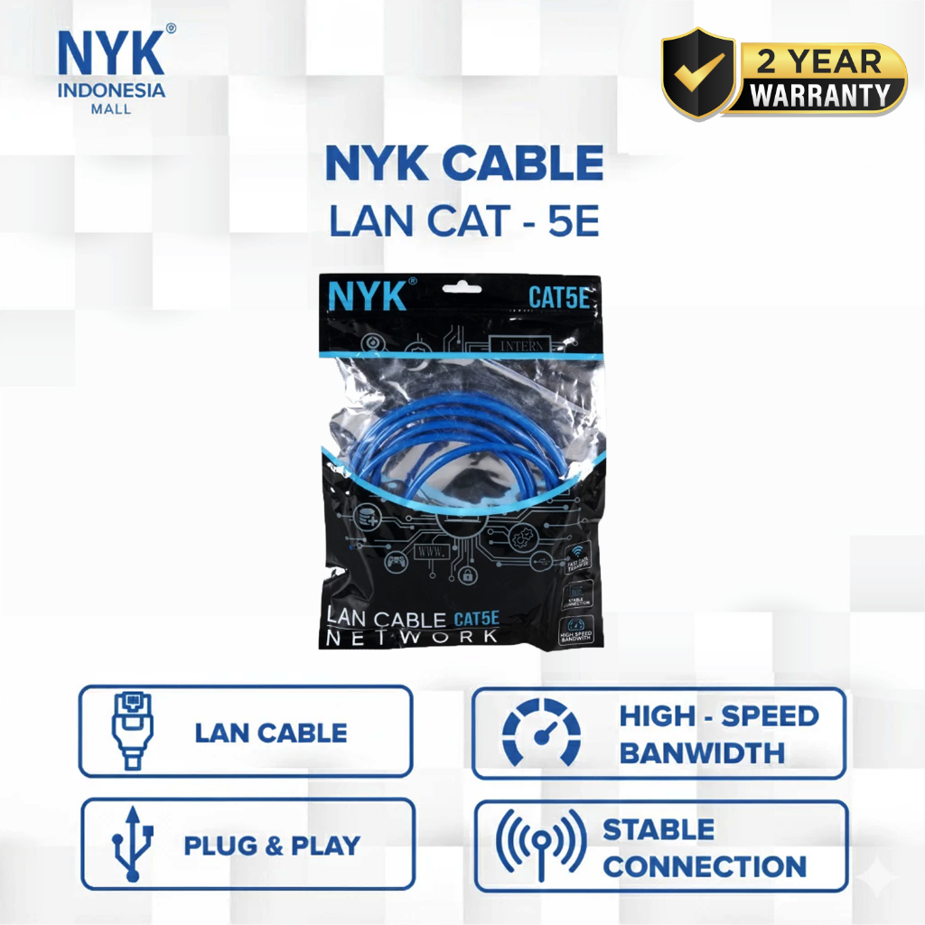 NYK Kabel LAN CAT 5 Cable Ethernet Rj45 20 Meter COD (4)