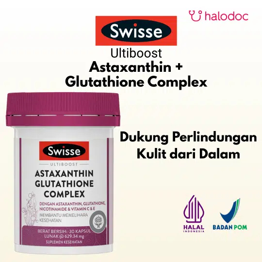 Jual Swisse Ultiboost Astaxanthin Glutathione Complex 30 Kapsul