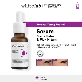 Whitelab Retinol Treatment Serum - Serum Anti Aging Kaya Antioksidan Samarkan Garis Halus dan Flek Hitam Cocok untuk Pemula dengan Retinol Encapsulated 1% & Hyaglutamic [BPOM]