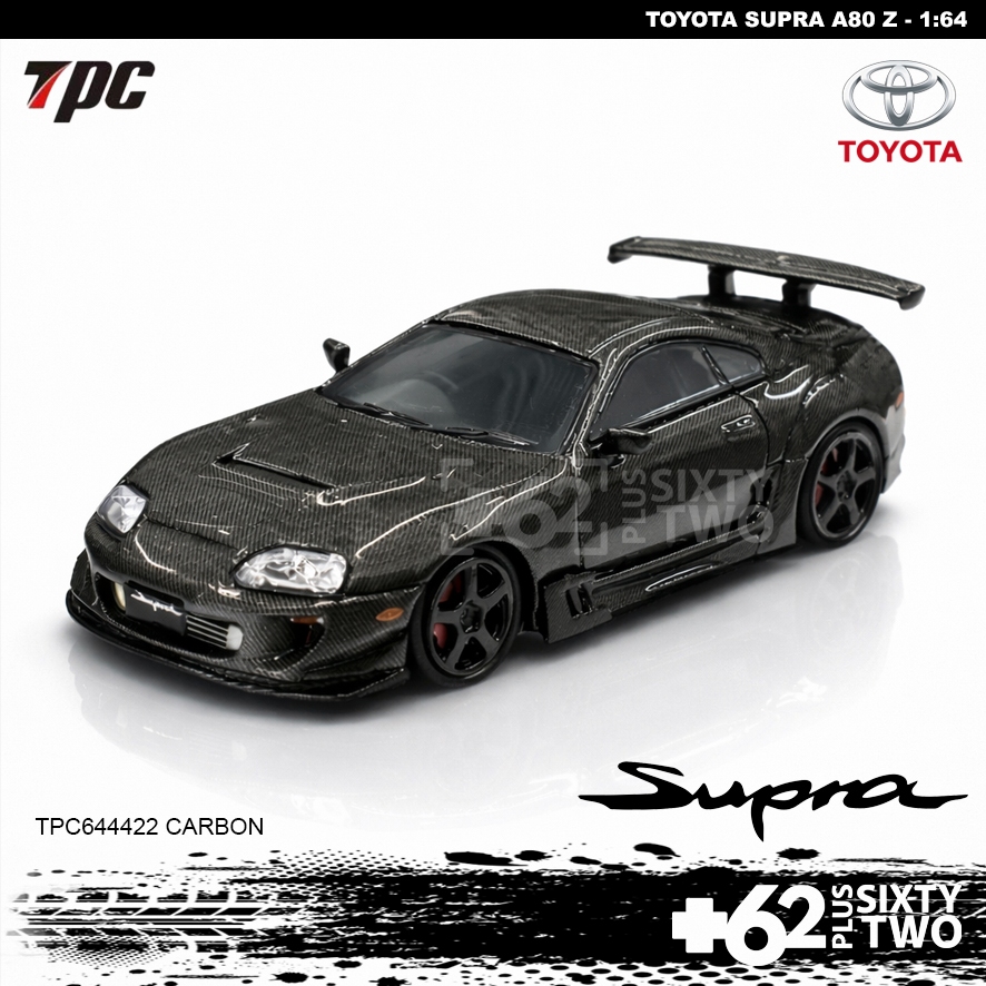 ミニカー TPC Supra A80 Carbon Black Toyota A80Z Tamiya 1:64 Toyota