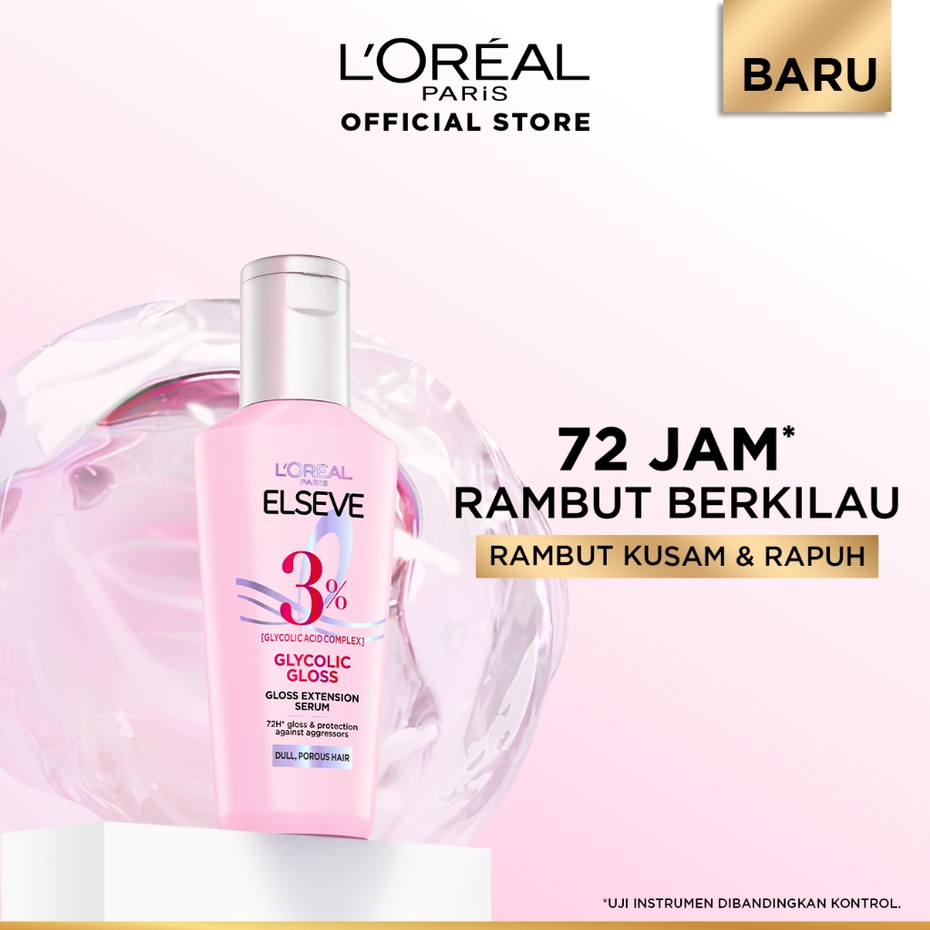 Jual L'Oreal Paris Elseve Glycolic Gloss Serum 80ml - Perawatan Rambut ...
