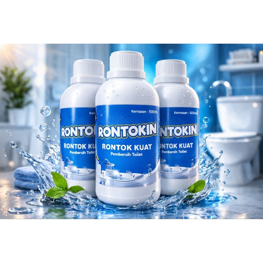 Jual PAKET HEMAT [isi 3 Botol] RONTOKIN 500ml Original 100% Pembersih ...