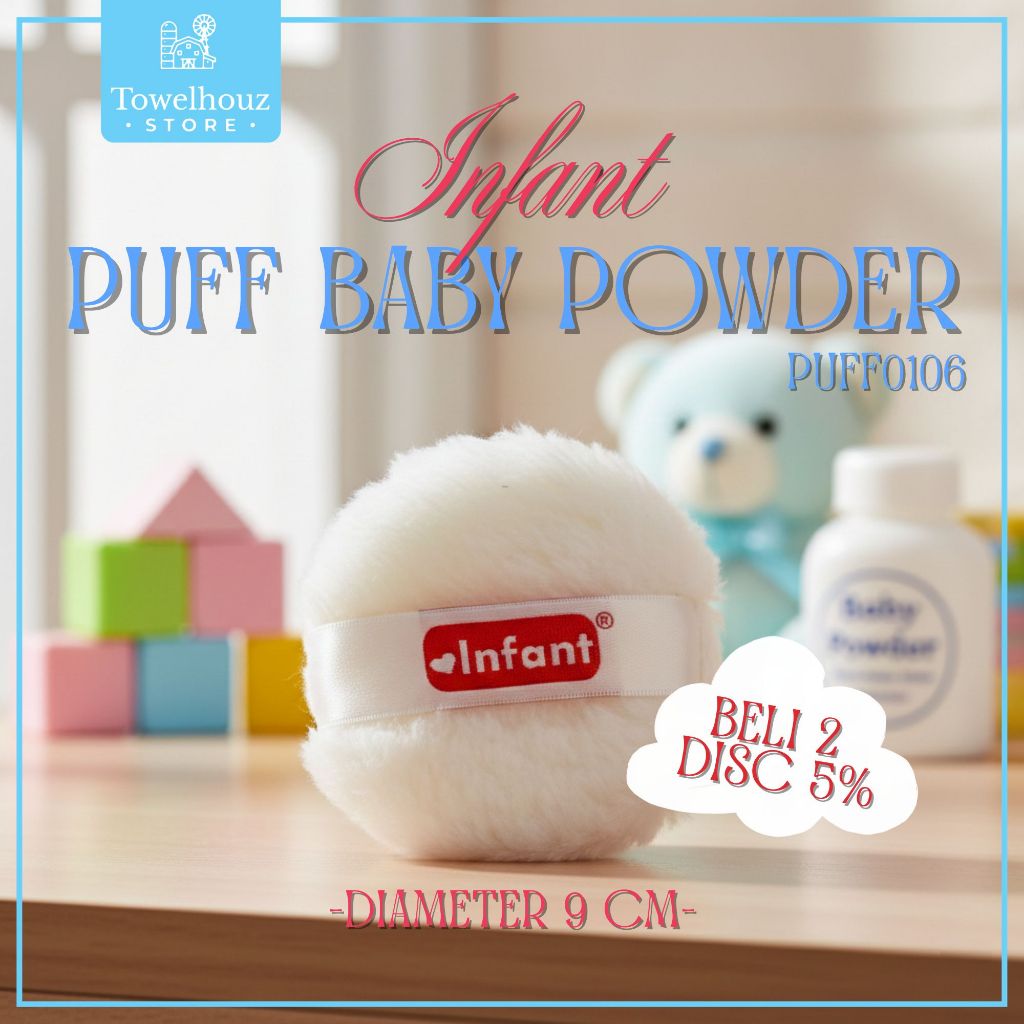 Jual Infant Puff Baby Powder Spons Bedak Bayi - PUFF 0106 | Shopee ...