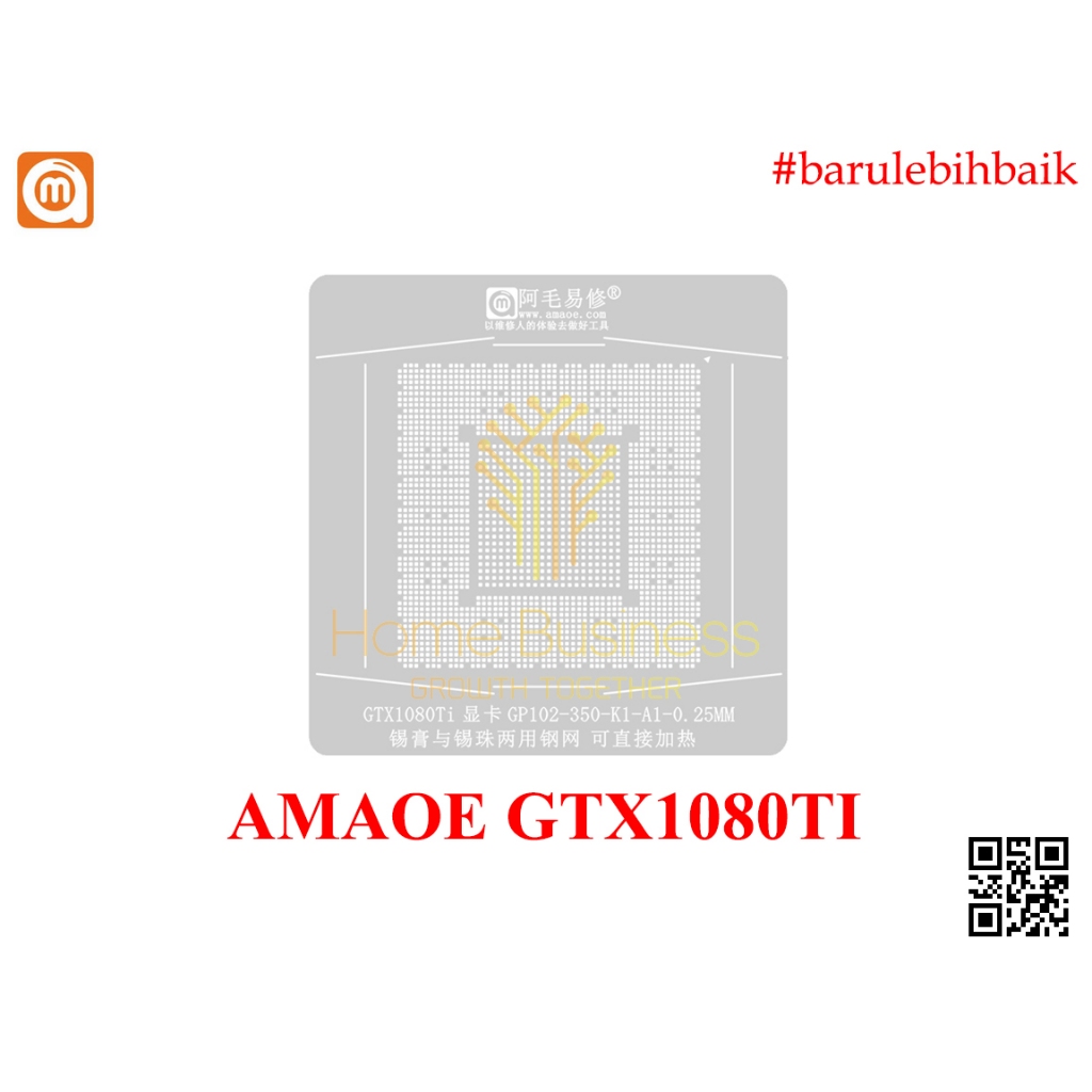 Jual Amaoe Stencil BGA Reballing GPU NVIDIA GTX1080 GTX 1080 GP102-350 ...