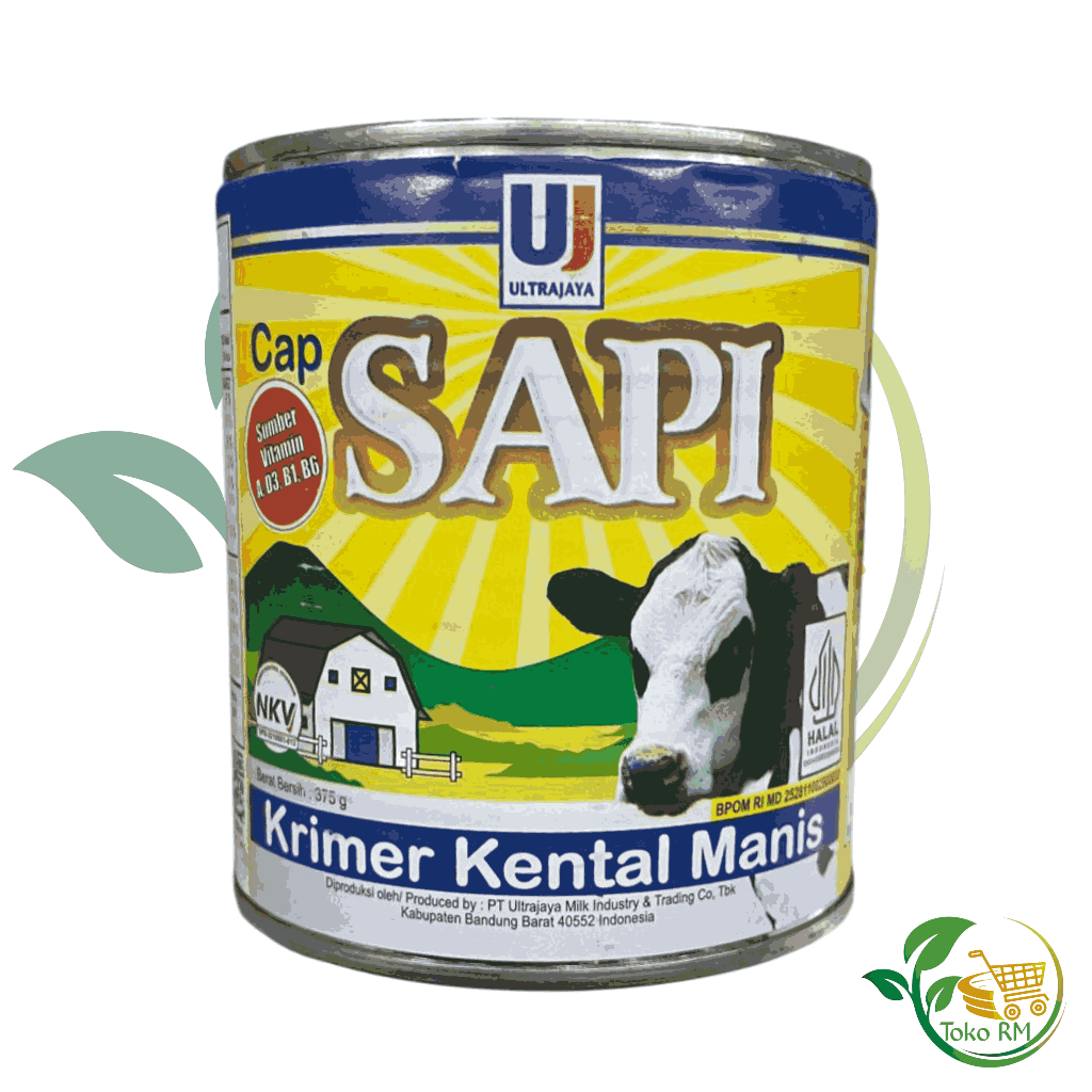 Jual Susu Kental Manis Cap Sapi Putih Kaleng 370 / Susu Krimer kental ...