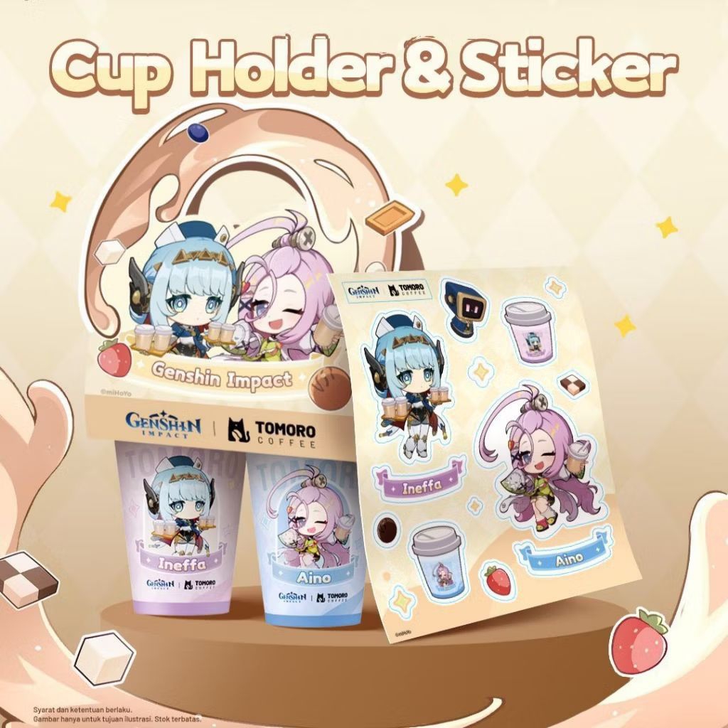 Jual Genshin Impact x TOMORO Coffee Aino Ineffa Character Cup Holder ...