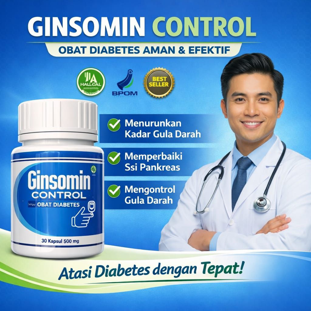 Ginsomin Control Obat Diabetes Ampuh Susu Labu China Atasi Gula Darah Basah Kering Neuropati BPOM
