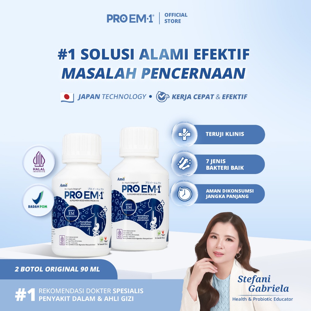 Jual PRO EM1 Paket 2 Botol Original 90ml | Suplemen Probiotik | Anak ...