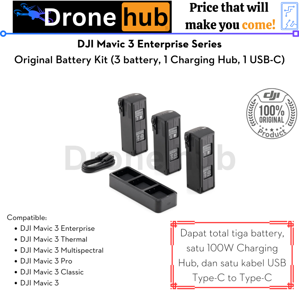 Jual Battery Kit DJI Mavic 3 Enterprise DJI Mavic 3 Thermal DJI Mavic 3 ...
