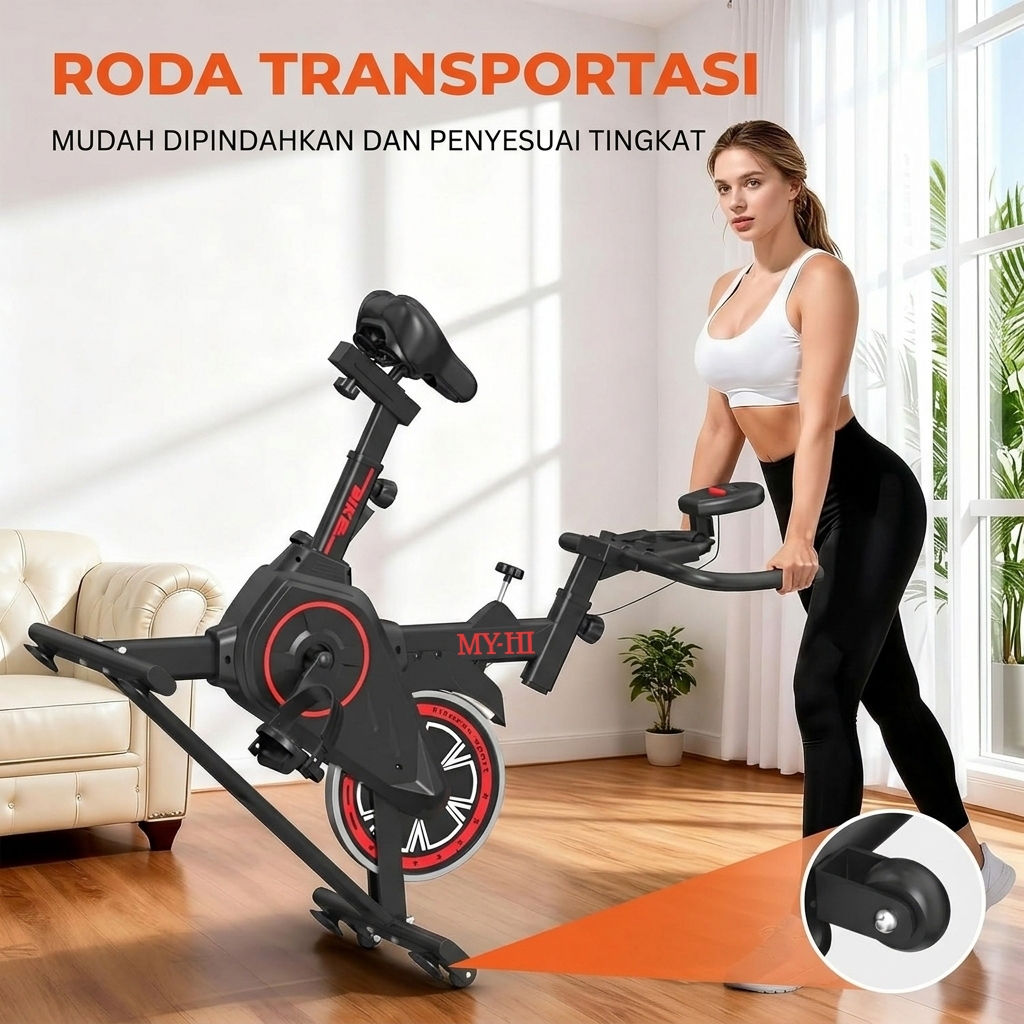Jual MY-HI Sepeda statis Spinning Bike Tes Detak Jantung Sepeda ...