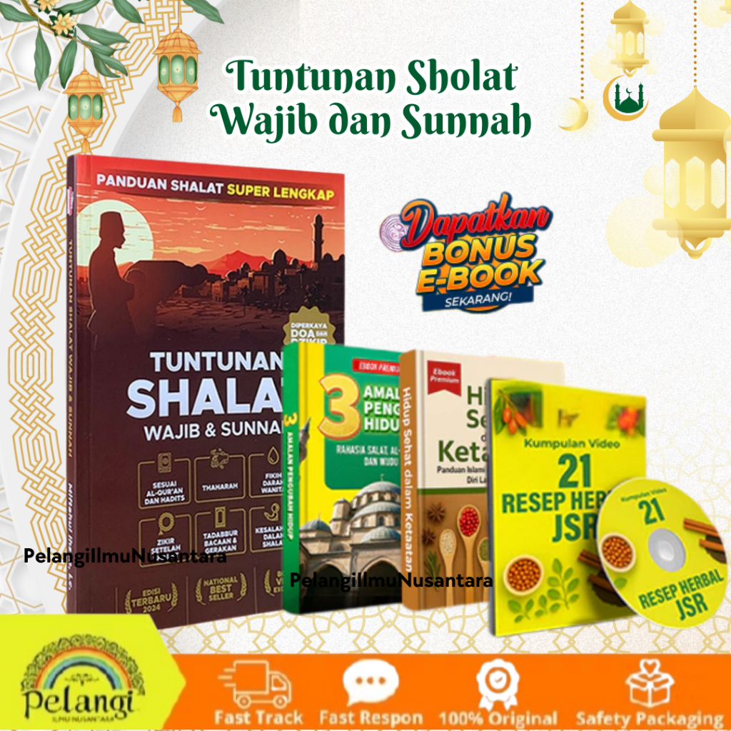 Pelangi Ilmu Nusantara - Buku Tuntunan Sholat Wajib dan Sunnah Lengkap Panduan Shalat Sunnah