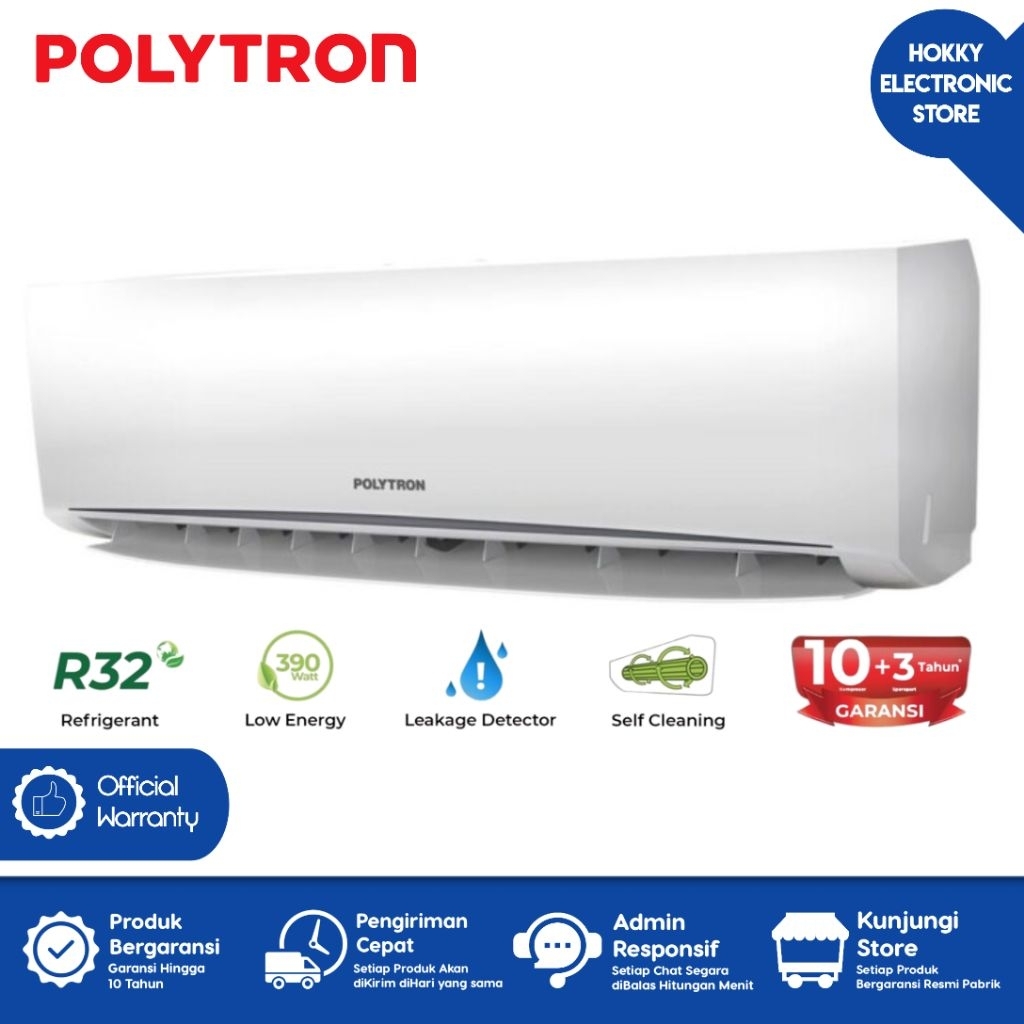 Jual POLYTRON PAC-05VH AC 1/2 PK Standard 390 watt AC Polytron 1/2 Pk ...