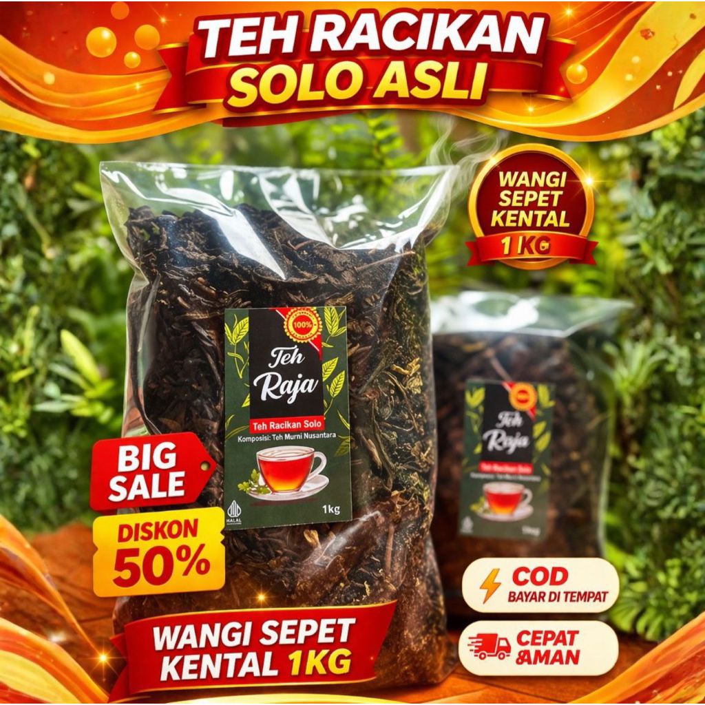 Jual Teh Raja Teh Solo Asli Kemasan 1Kg Paket Hemat | Shopee Indonesia
