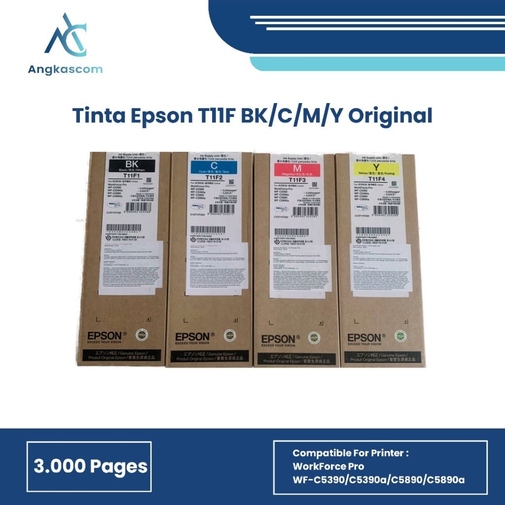 Jual Tinta Epson T11F1, T11F2, T11F3, T11F4 Original Cartridge For ...