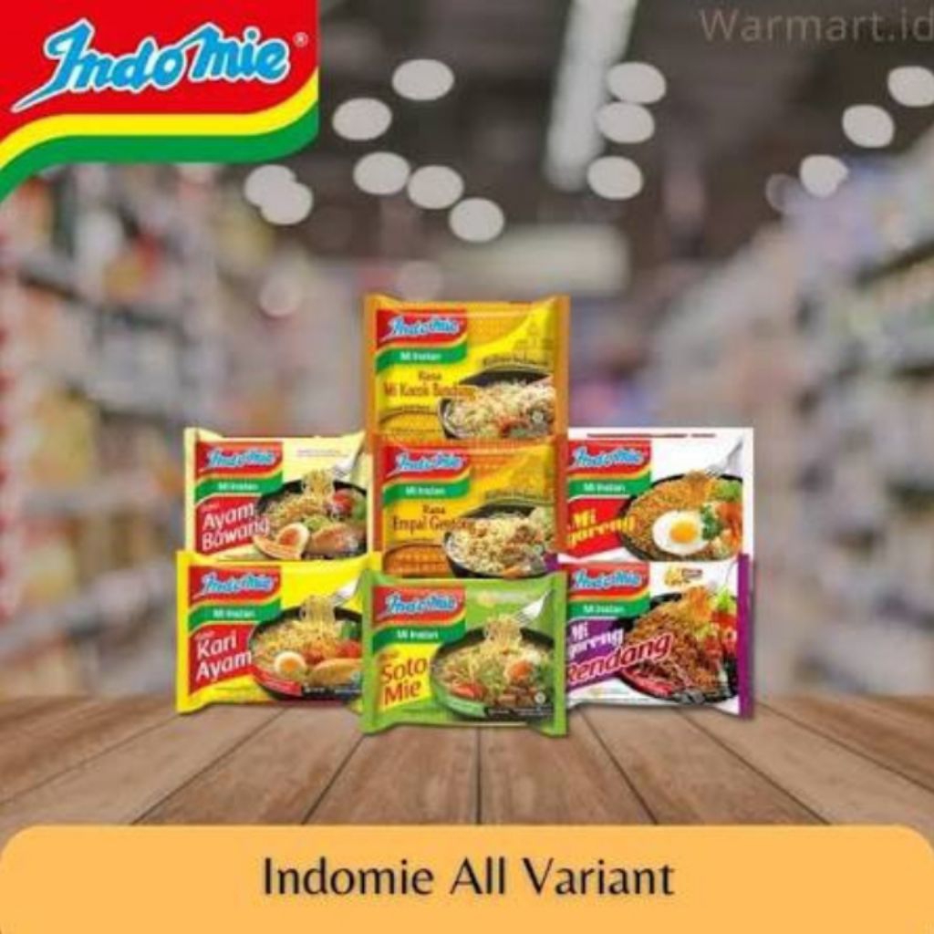 Jual 1 Dus Indomie Mix Rasa goreng, rendang, rica, Ayam Bawang