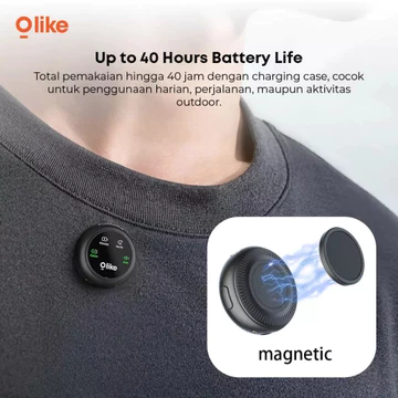 Olike Cm02 Microphone Clip Magnetic Wireless Dual Plug (Lightning Type C) Anc Microphone