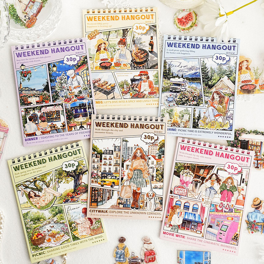 Jual [Artopia] WEEKEND HANGOUT Sticker Stiker Picnic Camping Cooking ...