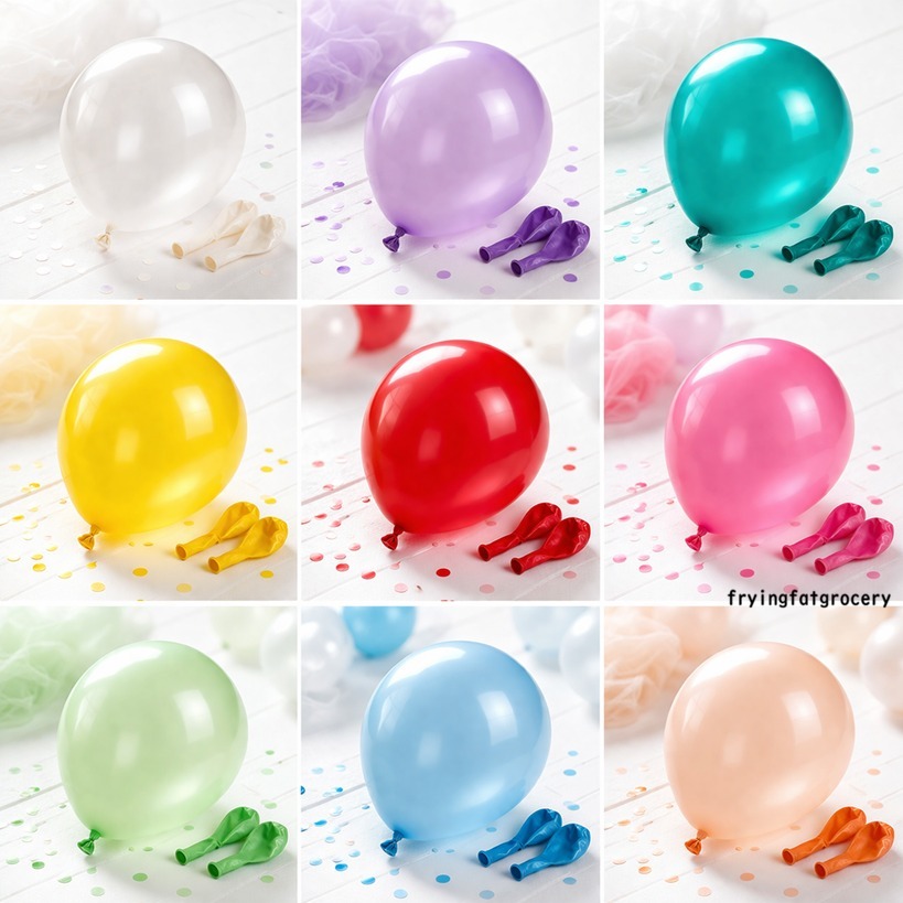 (PACK 50/200 pcs) Balon Latex Metalik Mini 5 inch Harga Per Pack