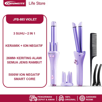 MAIMEITE Catokan Keriting Otomatis 2 In 1 Catokan Rambut Otomatis Hair Straightener Keriting