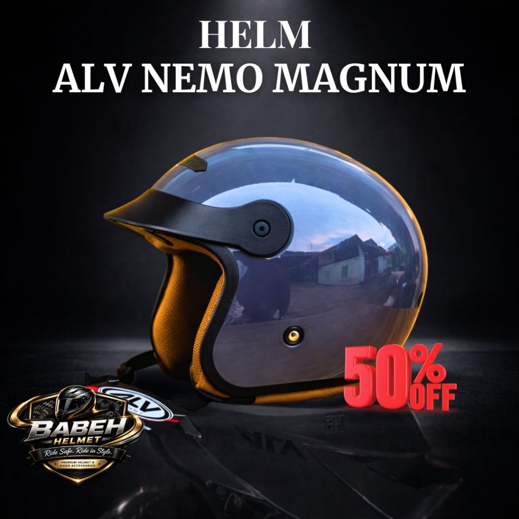 Jual HELM ALV NEMO MAGNUM ORIGINAL RETRO BOGO HALF FACE SNI | HELM ...
