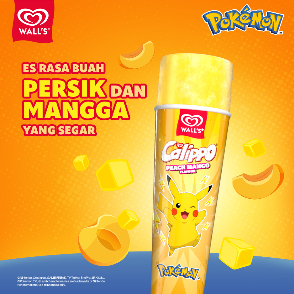 Jual Wall's Calippo Pokemon Peach Mango 100ml - Es Krim / Ice Cream ...
