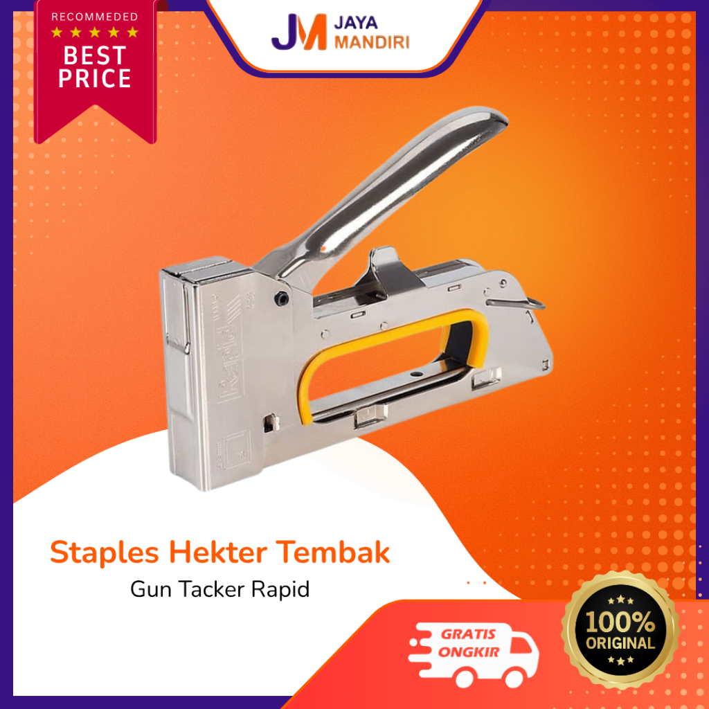 Jual Staples Hekter Tembak Gun Tacker Rapid – Alat Tembak Staples Besi ...