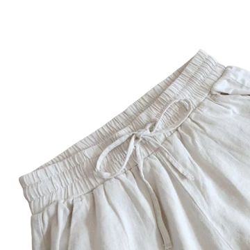 ANK* Women Linen Wide Leg Pants In 2 Colour Celana Kulot Wanita Branded Celana Kulot Wanita