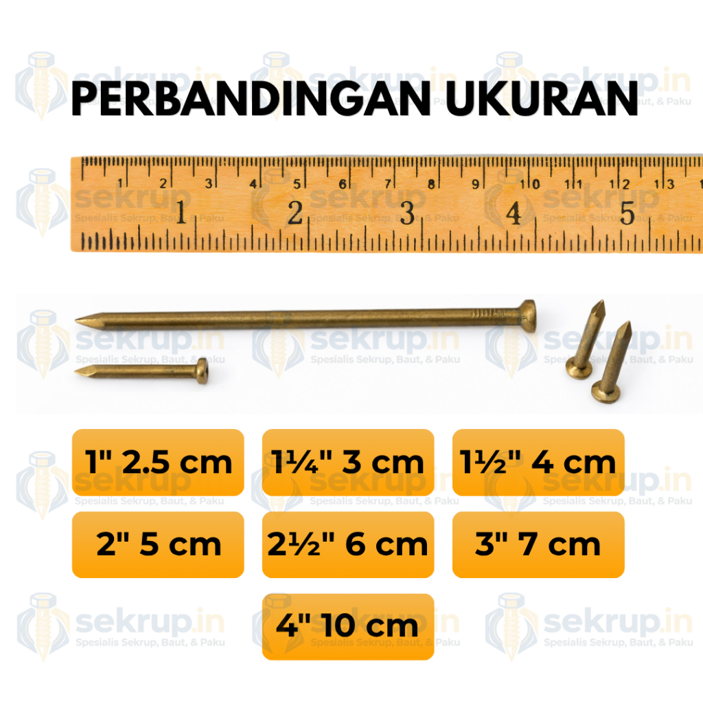 Jual PAKU BETON KUNING MARABU 1 - PAKU BETON 2.5cm | Shopee Indonesia