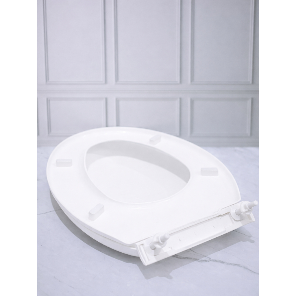 Tutup Closet Duduk/Toilet Seat Cover Universal Cocok Merk TOTO,,INA,KIA,American Standard,Icepol,Oulu White