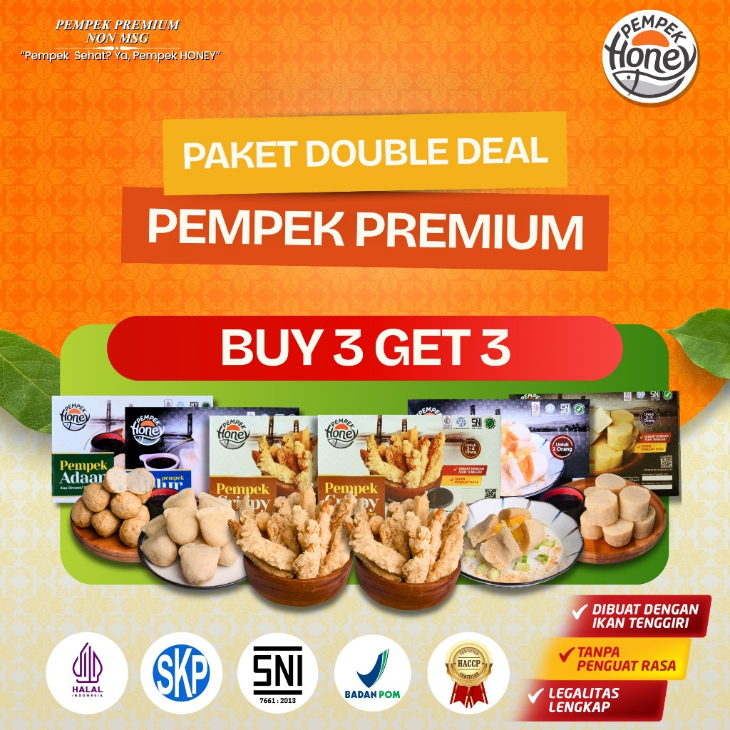 PROMO SPESIAL PAKET DOUBLE DEAL. Pempek Premium Beli 3 Gratis 3