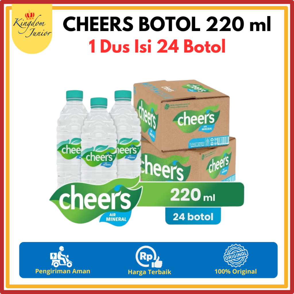 Jual Cheers Natural Spring Water Botol 220 ml 1 Dus Isi 24 Botol Air ...