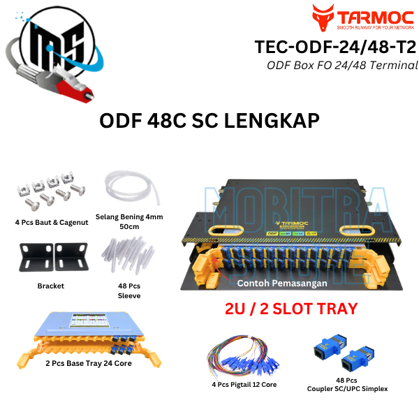 Jual Tarmoc ODF 48 Core Full Set SC | Optical Distribution Frame 48 ...