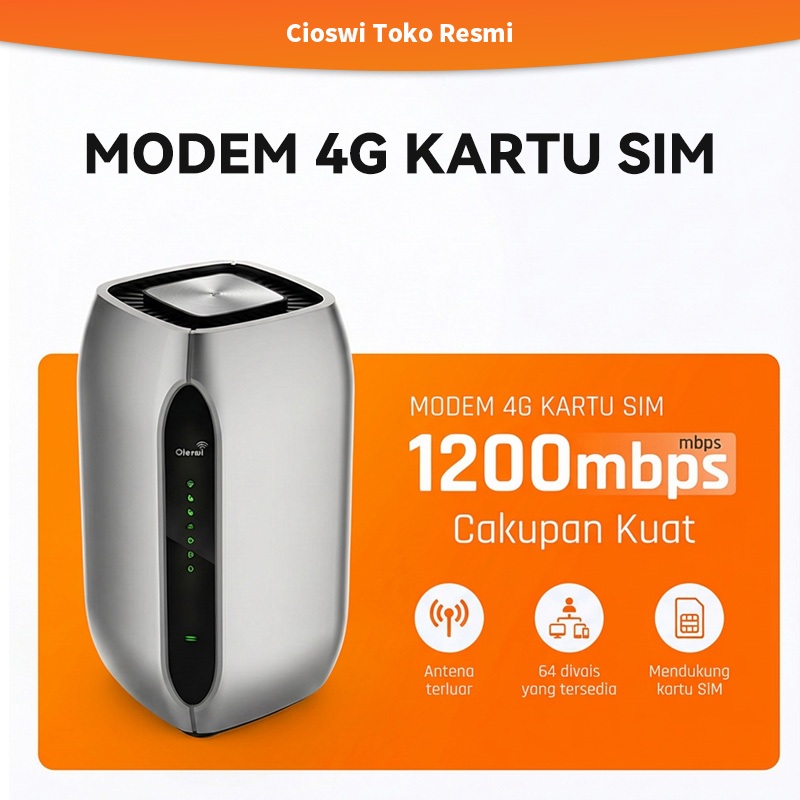 Router 1200Mbps untuk Rumah & Kantor, Koneksi Stabil, Bisa SIM Card, Multi Device