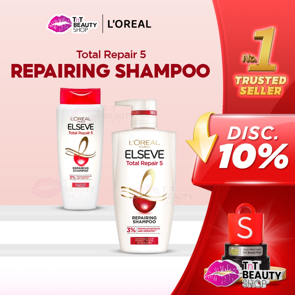 L'Oreal Paris Elseve Total Repair 5 Repairing Shampoo - Loreal Shampoo | Loreal | TnT Beauty Shop
