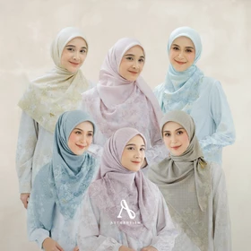 AUTHENTISM ID Safiyah Series Kerudung Segi Empat Motif Dastan Voal Lasercut Premium
