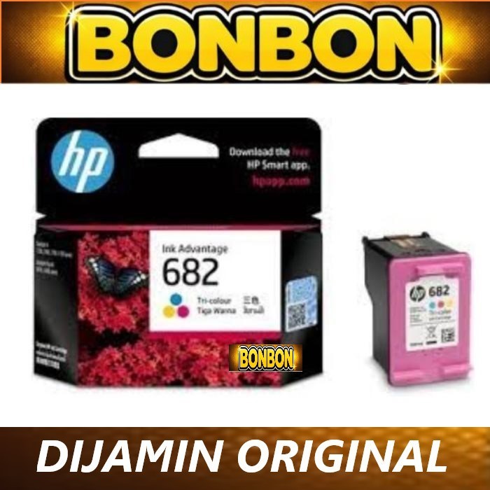 Jual TINTA HP 682 Tri-color Original Ink Cartridge HP682 ORIGINAL WARNA ...