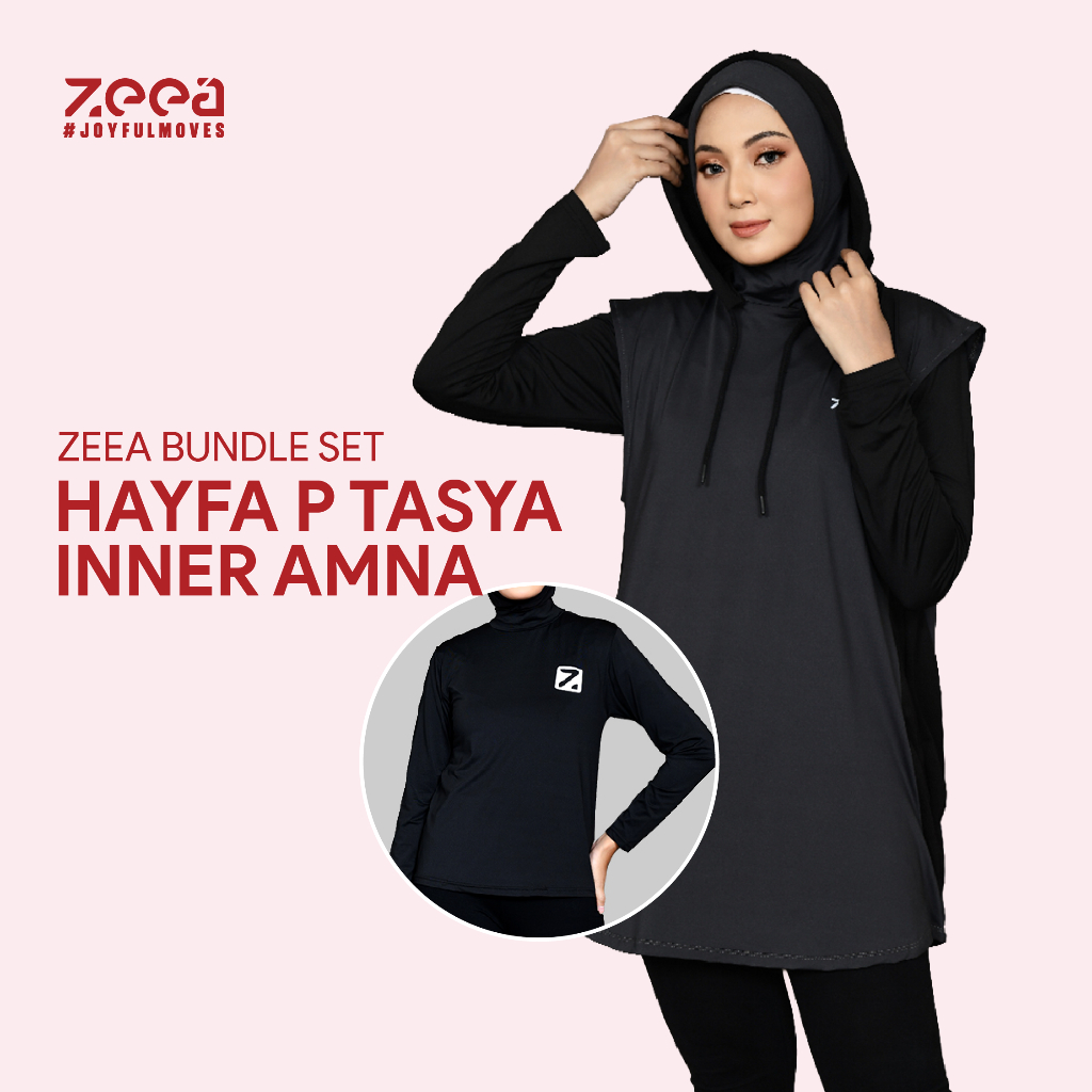 Jual Zeea Bundle Set Outer Hijab Hayfa P Tasya Dan Inner Amna Olahraga ...
